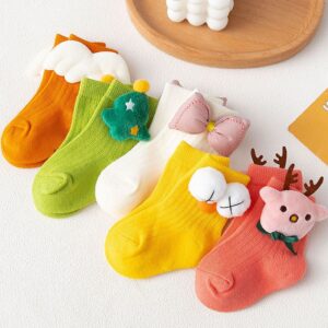 3D features baby socks set